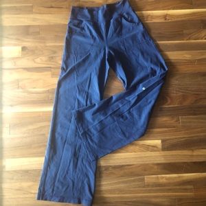 Lululemon dark navy blue flare pants. Beautiful bum fit with relaxed leg.
